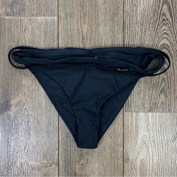 Andie Swim Black Bikini Hipster Bottom The Riviera Belted Size L Swimwear NWT - Picture 5 of 9